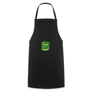 L - Cooking Apron - black - Front - AI Model Male 185 dark (185cm)