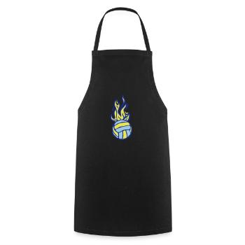 volleyball ball waterpolo flame fire - Cooking Apron - black - Front - AI Model Male 185 dark (185cm)