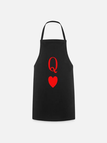 Queen of Hearts - Kochschürze - Schwarz