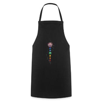 Align your heart with the source. - Cooking Apron - black - Front - AI Model Male 185 dark (185cm)