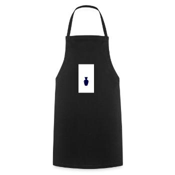 Silhouette de vase bleu minuit - Tablier de cuisine - noir - Devant - AI Model Male 185 dark (185cm)