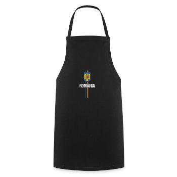 Romanians Romania - Cooking Apron - black - Front - AI Model Male 185 dark (185cm)