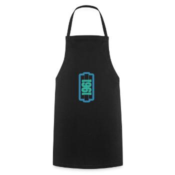 1961 - Cooking Apron - black - Front - AI Model Male 185 dark (185cm)