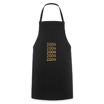 Leisure time 2004 - Cooking Apron - black - Front - AI Model Male 185 dark (185cm)