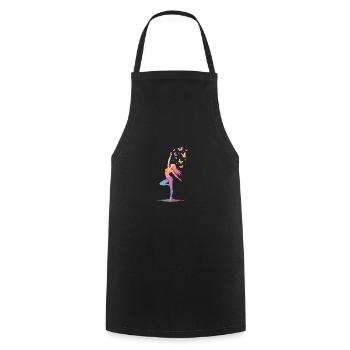 Gymnastics Gift - Girls & Kids - Cooking Apron - black - Front - AI Model Male 185 dark (185cm)