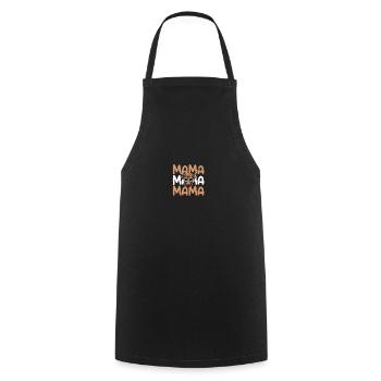 Highland Cattle, Mom, Mother, Cow, Beef - Cooking Apron - black - Front - AI Model Male 185 dark (185cm)