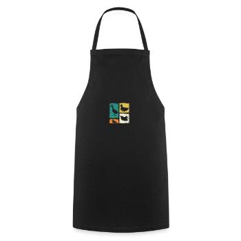 Ducks - Cooking Apron - black - Front - AI Model Male 185 dark (185cm)