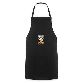 Bière Amateurs de bière Alcool Célébrer Holger - Tablier de cuisine - noir - Devant - AI Model Male 185 dark (185cm)
