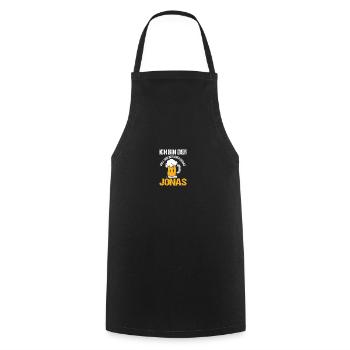 Bière Les amateurs de bière Booze célèbrent Jonas - Tablier de cuisine - noir - Devant - AI Model Male 185 dark (185cm)