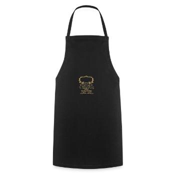 Geb Retro Vintage Blanko - Kochschürze - Schwarz - Vorne - AI Model Male 185 dark (185cm)