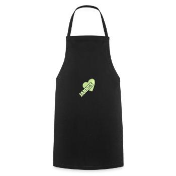 Jannes comme l’or - Tablier de cuisine - noir - Devant - AI Model Male 185 dark (185cm)