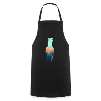 Llama - Cooking Apron - black - Front - AI Model Male 185 dark (185cm)