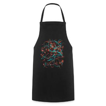 Tartarus / Abstract Fantasy - Cooking Apron - black - Front - AI Model Male 185 dark (185cm)