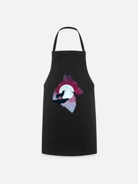 Wolf Geschenk - Kochschürze - Schwarz