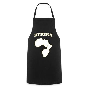 Afrika Silhouette mit Goldrand Afrika Africa  - Kochschürze - Schwarz - Vorne - AI Model Male 185 dark (185cm)
