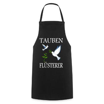 Tauben Flüsterer - Kochschürze - Schwarz - Vorne - AI Model Male 185 dark (185cm)
