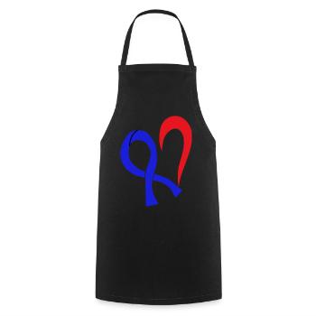 Darmkrebs Darm Krebs Blaue Schleife - Kochschürze - Schwarz - Vorne - AI Model Male 185 dark (185cm)