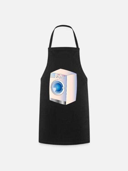 Washing machine in comic style for fresh ideas - Cooking Apron - black