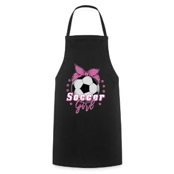 Soccer Girl Girl Soccer Soccer Female Gift - Cooking Apron - black - Front - AI Model Male 185 dark (185cm)