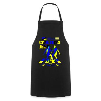 FC Carl Zeiss Jena - Cooking Apron - black - Front - AI Model Male 185 dark (185cm)