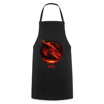 Dungeons & Dragons Red Dragons Head - Cooking Apron - black - Front - AI Model Male 185 dark (185cm)