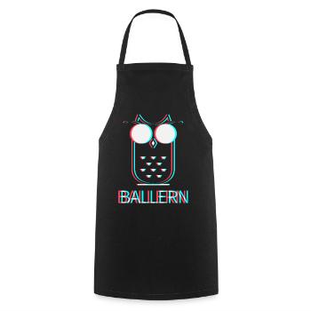 Ballern Techno Raver Electro Rave Musik Club - Kochschürze - Schwarz - Vorne - AI Model Male 185 dark (185cm)