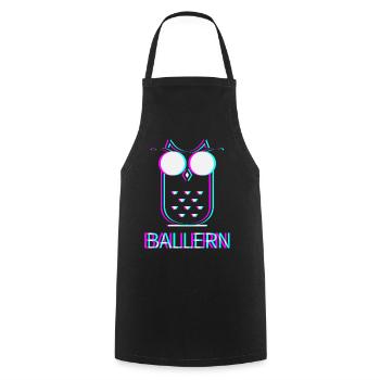 Ballern Techno Raver Electro Rave Musik Club - Kochschürze - Schwarz - Vorne - AI Model Male 185 dark (185cm)