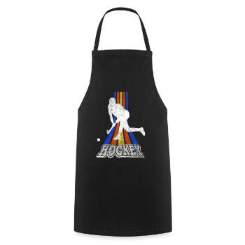 Hockey Field Hockey Player Sport Fan Team Vintage - Cooking Apron - black - Front - AI Model Male 185 dark (185cm)