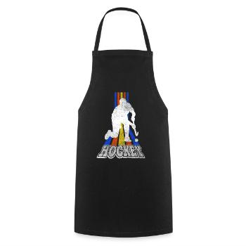 Hockey Field Hockey Player Sports Fan Team Vintage - Cooking Apron - black - Front - AI Model Male 185 dark (185cm)