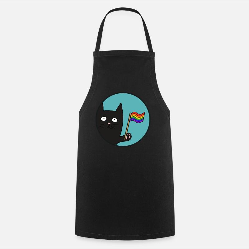 Chat Black Pride - Tablier de cuisine - noir