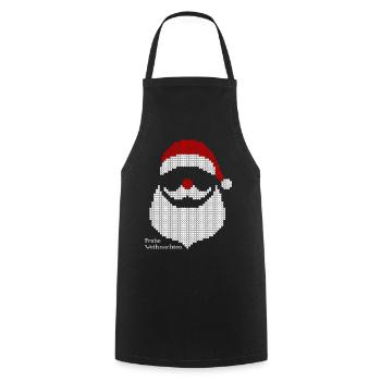 Père Noël (Joyeux Noël tricot édition) - Tablier de cuisine - noir - Devant - AI Model Male 185 dark (185cm)
