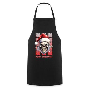 Christmas Skull Skull Horror Creepy - Cooking Apron - black - Front - AI Model Male 185 dark (185cm)