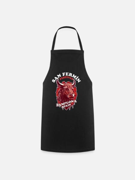 San Fermin Festival Pamplona - Feria de Pampelune - Cooking Apron - black