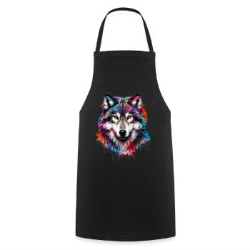 Loup - Tablier de cuisine - noir - Devant - AI Model Male 185 dark (185cm)