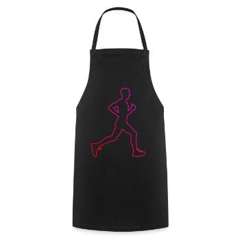 Course, Femmes, Jogging, Hommes, Course à pied, Course à pied - Tablier de cuisine - noir - Devant - AI Model Male 185 dark (185cm)