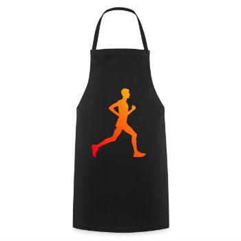 Damen Cross Country Running Jogging Running - Kochschürze - Schwarz - Vorne - AI Model Male 185 dark (185cm)