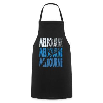 Tennis Shirt Melbourne Turnier Australien Design - Kochschürze - Schwarz - Vorne - AI Model Male 185 dark (185cm)