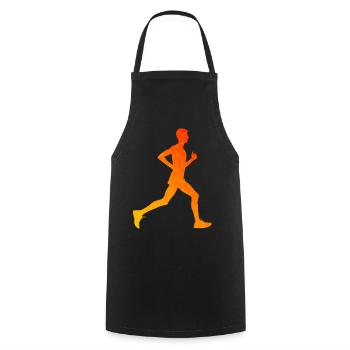 Women Running Cross Country Running Men - Cooking Apron - black - Front - AI Model Male 185 dark (185cm)
