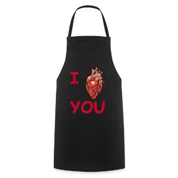 Bloodthirsty Love (Red) - Cooking Apron - black - Front - AI Model Male 185 dark (185cm)
