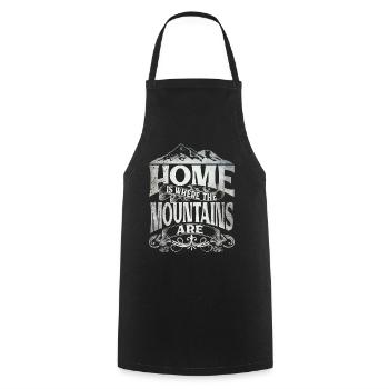 Home Is Where The Mountains Are - Cooking Apron - black - Front - AI Model Male 185 dark (185cm)