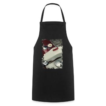 Légende étoile à deux temps - Tablier de cuisine - noir - Devant - AI Model Male 185 dark (185cm)