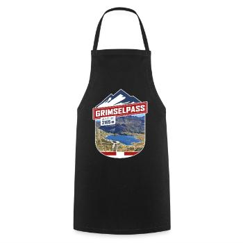 Grimsel Pass | Sticker - Cooking Apron - black - Front - AI Model Male 185 dark (185cm)