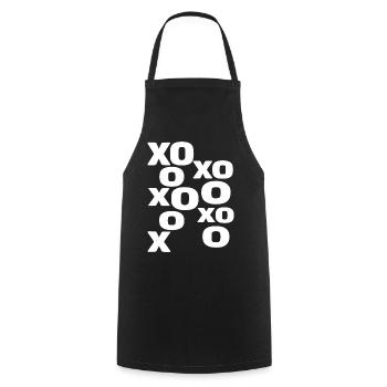 XOXO Liebestypografie Niedliches Valentinstagsdesign - Kochschürze - Schwarz - Vorne - AI Model Male 185 dark (185cm)