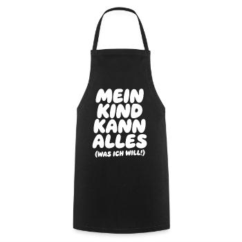 Mon enfant peut tout faire en disant des fautes de frappe - Tablier de cuisine - noir - Devant - AI Model Male 185 dark (185cm)
