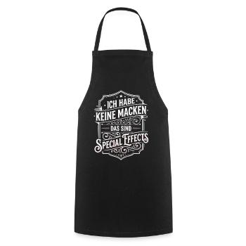 Pas d’alters, effets spéciaux - Tablier de cuisine - noir - Devant - AI Model Male 185 dark (185cm)