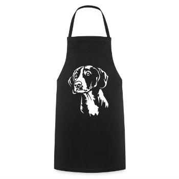 Gotland Dog Head « Édition Noire » - Tablier de cuisine - noir - Devant - AI Model Male 185 dark (185cm)