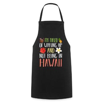 Hawaii - Cooking Apron - black - Front - AI Model Male 185 dark (185cm)