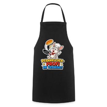 Hase Pfannkuchen Profi im Training Kinder Koch - Kochschürze - Schwarz - Vorne - AI Model Male 185 dark (185cm)