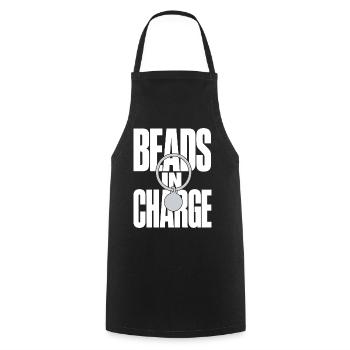 Beads on Charge – Perlen Schlüsselring - Kochschürze - Schwarz - Vorne - AI Model Male 185 dark (185cm)