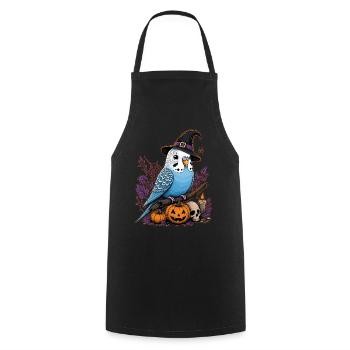 Wellensittich Halloween - Kochschürze - Schwarz - Vorne - AI Model Male 185 dark (185cm)